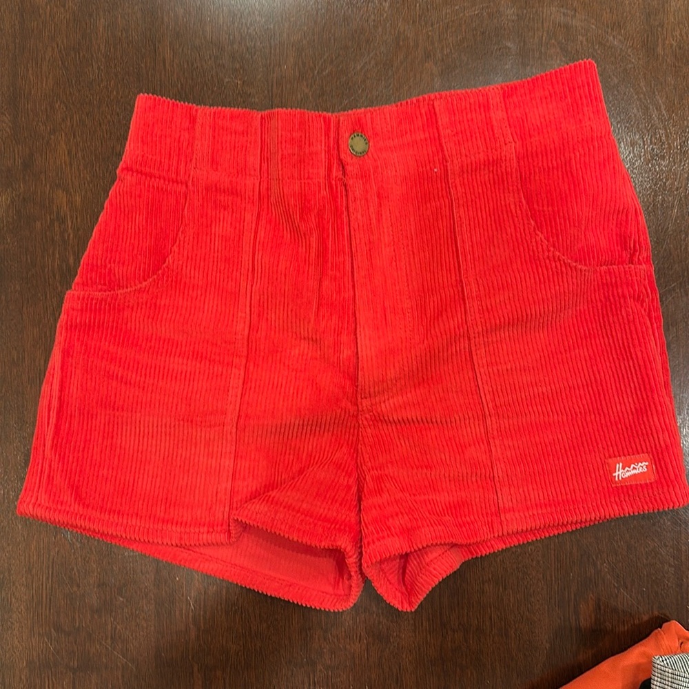 Hammies retro red corduroy shorts- like new condition
